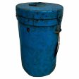 Decorative canister Alexandra House Living Blue Iron Traditional style 25 x 35 x 25 cm Fashion