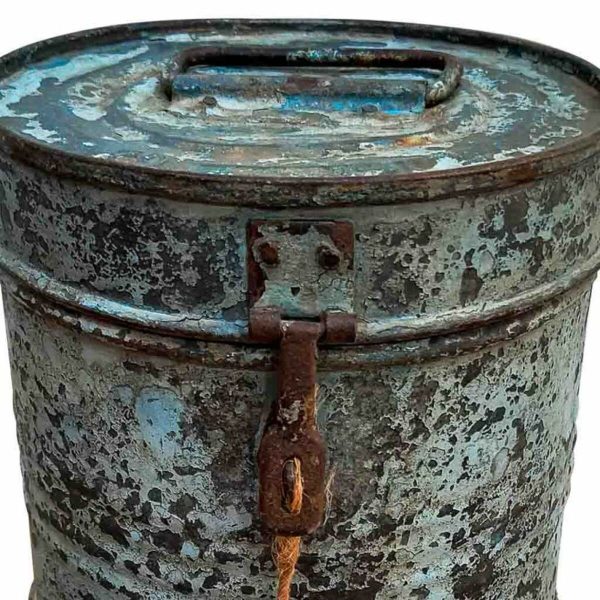 Decorative canister Alexandra House Living Blue Iron Traditional style 20 x 24 x 20 cm Discount