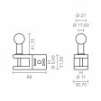 Awning bracket Micel TLD01 White 6,9 x 3,07 x 7,32 cm Handrail 2 Pieces Online Hot Sale