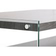 Centre Table DKD Home Decor Grey Transparent Crystal MDF Wood 130 x 65 x 35,5 cm Discount