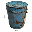 Decorative canister Alexandra House Living Blue Iron Traditional style 23 x 29 x 23 cm For Cheap