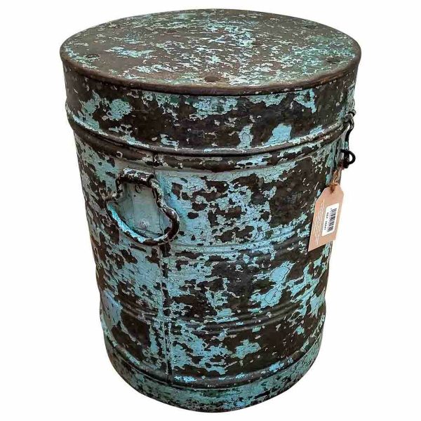 Decorative canister Alexandra House Living Blue Iron Traditional style 34 x 44 x 34 cm Online now