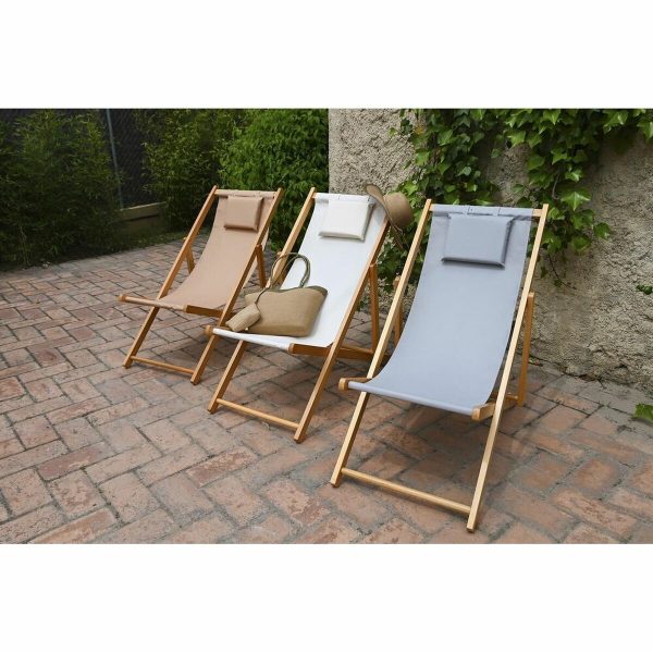 Sun-lounger DKD Home Decor Grey 77 cm 57,5 x 113 x 77 cm Natural (57,5 x 113 x 77 cm) Fashion