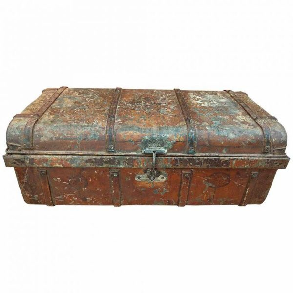 Decorative suitcase Alexandra House Living Brown Iron Traditional style 42 x 30 x 76 cm Discount