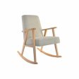 Rocking Chair DKD Home Decor Beige Natural Wood Beech Plastic MDF Wood 81 x 58 x 90 cm Hot on Sale