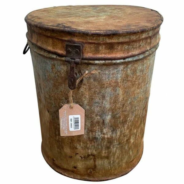 Decorative canister Alexandra House Living Brown Iron Traditional style 29 x 36 x 29 cm Discount