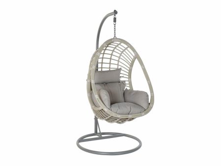 Hanging garden armchair DKD Home Decor Grey Multicolour Aluminium synthetic rattan 90 x 70 x 110 cm Discount