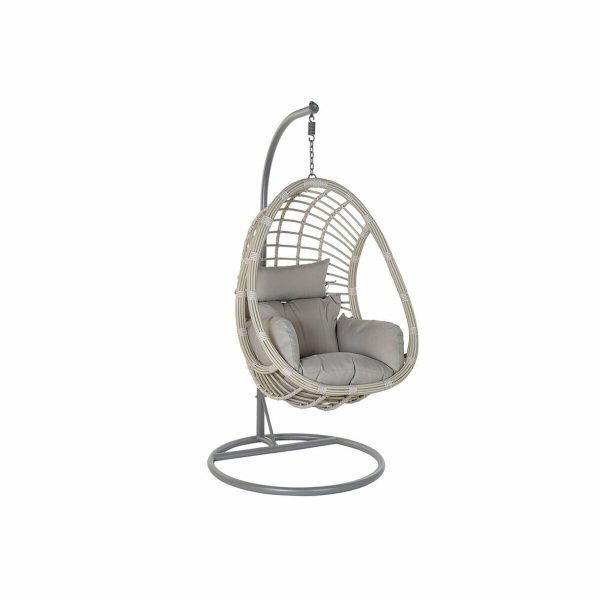 Hanging garden armchair DKD Home Decor Grey Multicolour Aluminium synthetic rattan 90 x 70 x 110 cm Discount