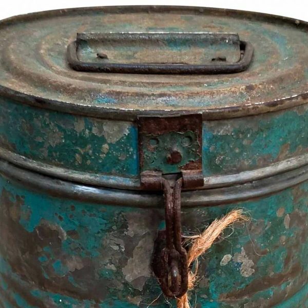 Decorative canister Alexandra House Living Blue Iron Traditional style 20 x 23 x 20 cm Online