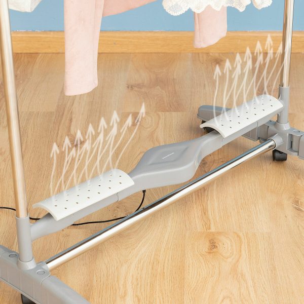 Foldable Electric Drying Rack with Natural Airflow Dryllon InnovaGoods 24 W 12 Bars Sale