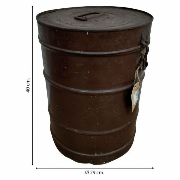 Decorative canister Alexandra House Living Brown Iron Traditional style 29 x 40 x 29 cm Sale