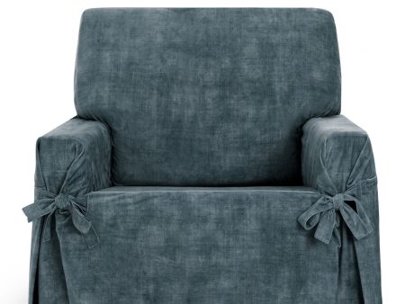 Armchair slipcovers Eysa TURIN Blue 100 x 110 x 120 cm For Sale