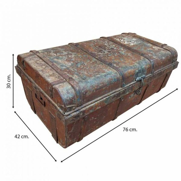 Decorative suitcase Alexandra House Living Brown Iron Traditional style 42 x 30 x 76 cm Discount