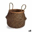 Decorative basket Black Natural Rushes 8 L 31 x 38 x 31 cm (8 Units) Discount