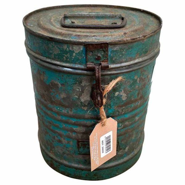 Decorative canister Alexandra House Living Blue Iron Traditional style 20 x 23 x 20 cm Online