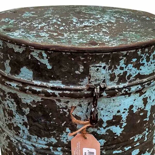 Decorative canister Alexandra House Living Blue Iron Traditional style 34 x 44 x 34 cm Online now