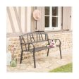 Bench with backrest Anthracite Iron (123 X 53 X 86 cm) For Cheap