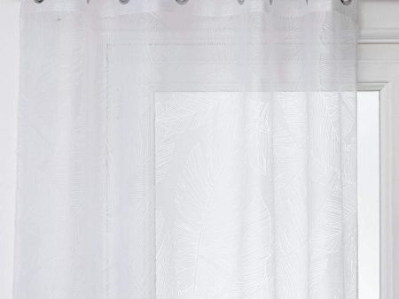 Curtain Atmosphera Tropical Polyester White (140 x 240 cm) Fashion