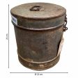 Decorative canister Alexandra House Living Grey Iron Traditional style 22 x 23 x 22 cm Hot on Sale