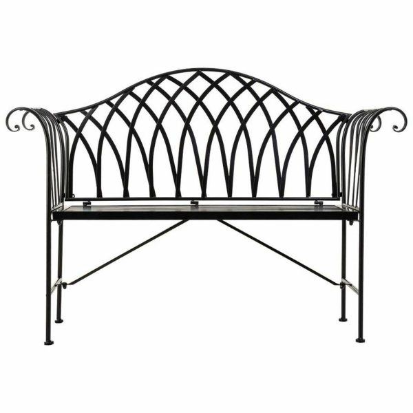 Bench Alexandra House Living Black Iron 50 x 88 x 110 cm Fashion