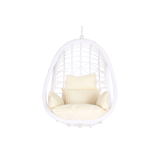 Hanging garden armchair DKD Home Decor 90 x 70 x 110 cm Metal synthetic rattan White Online Hot Sale