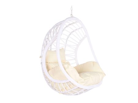 Hanging garden armchair DKD Home Decor 90 x 70 x 110 cm Metal synthetic rattan White Online Hot Sale