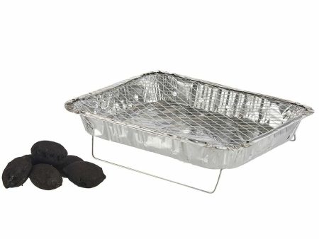 Disposable Barbecue Aluminium Charcoal 30 x 5,3 x 46,5 cm (12 Units) Sale