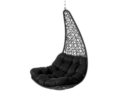 Hanging garden armchair Dido Black Rattan 82 x 84 x 132 cm Discount