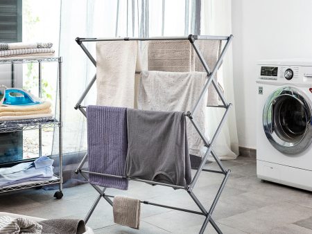 Folding and Extendable Metal Clothes Dryer with 3 Levels Cloxy InnovaGoods 11 Bars Online now