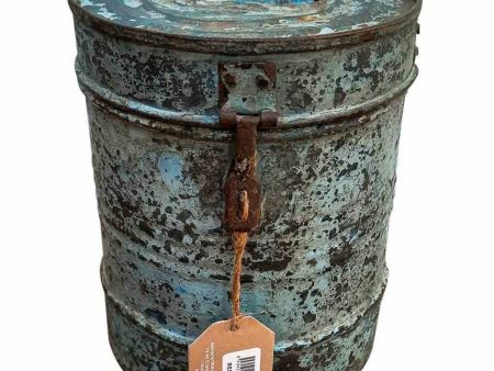 Decorative canister Alexandra House Living Blue Iron Traditional style 20 x 24 x 20 cm Discount