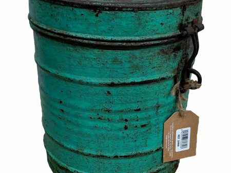 Decorative canister Alexandra House Living Green Iron Traditional style 23 x 28 x 23 cm Supply