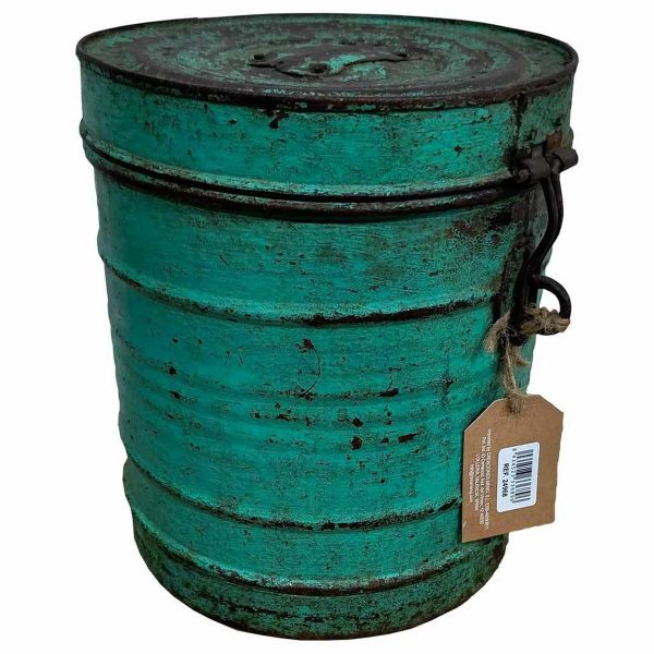 Decorative canister Alexandra House Living Green Iron Traditional style 23 x 28 x 23 cm Supply