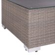 Centre Table Marlene Light brown Crystal Rattan 75 x 75 x 38 cm Sale