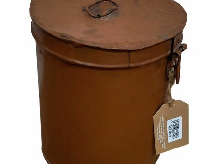 Decorative canister Alexandra House Living Brown Iron Traditional style 29 x 21 x 29 cm Discount