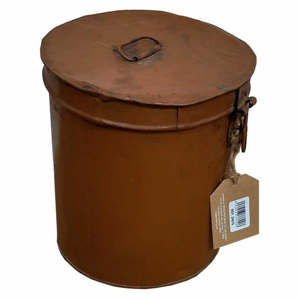 Decorative canister Alexandra House Living Brown Iron Traditional style 29 x 21 x 29 cm Discount