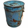 Decorative canister Alexandra House Living Blue Iron Traditional style 23 x 29 x 23 cm For Cheap