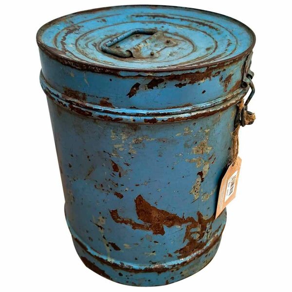 Decorative canister Alexandra House Living Blue Iron Traditional style 23 x 29 x 23 cm For Cheap