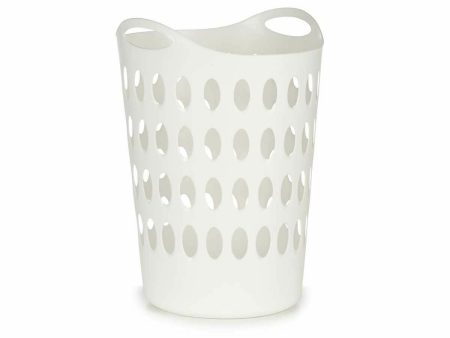 Laundry Basket White Plastic 50 L 44 x 56 x 41 cm (12 Units) Supply