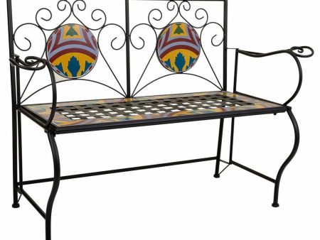 Bench Alexandra House Living Black Iron Tile 50 x 88 x 110 cm Supply