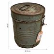 Decorative canister Alexandra House Living Grey Iron Traditional style 19 x 23 x 19 cm Supply