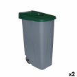 Dustbin with Wheels Denox 85 L Green 58 x 41 x 76 cm Discount