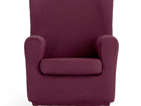 Wingback chair cover Eysa ULISES Burgundy 80 x 100 x 90 cm Cheap