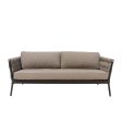 Garden sofa Rebecca Black Light brown Aluminium 206 x 83 x 74 cm Supply