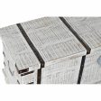 Chest DKD Home Decor Metal White Mango wood (116 x 40 x 45 cm) on Sale