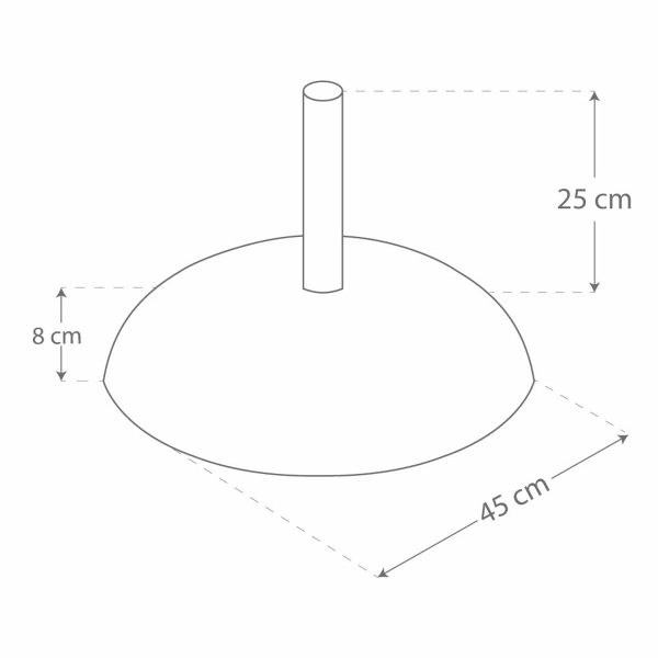 Base for beach umbrella Aktive 45 x 33 x 45 cm Cement Steel Online Sale