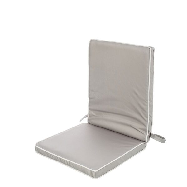 Chair cushion 90 x 40 x 4 cm Grey For Cheap