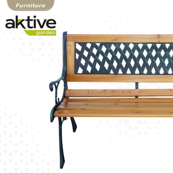 Bench Aktive Wood 125 x 73 x 52 cm Cheap