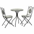 Table set with 2 chairs Alexandra House Living Black 60 x 75 x 60 cm For Sale