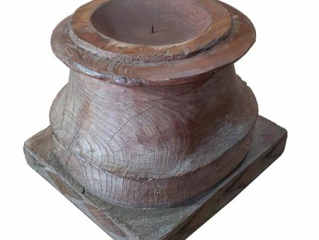 Candle Holder Alexandra House Living Brown Acacia Mango wood 28 x 23 x 28 cm Supply