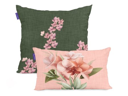 Set of cushion covers HappyFriday Summer floral Multicolour 2 Pieces Online Sale